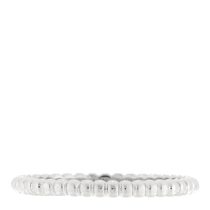 Van Cleef & Arpels 18K White Gold Small Perlee Ring 61 9.5 1 of 5
