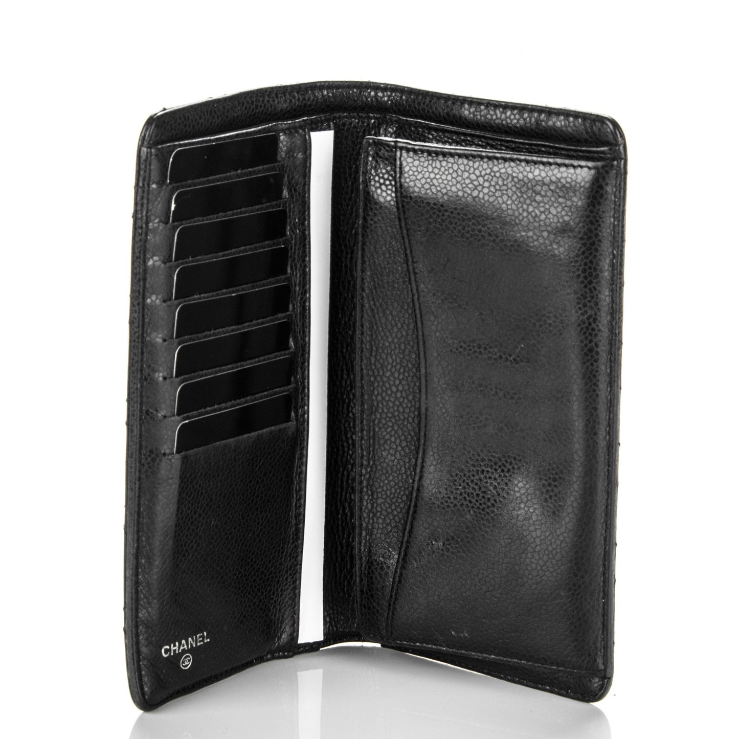 Caviar Quilted Yen Wallet Black