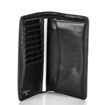 Chanel Caviar Quilted Yen Wallet Black 5 of 8