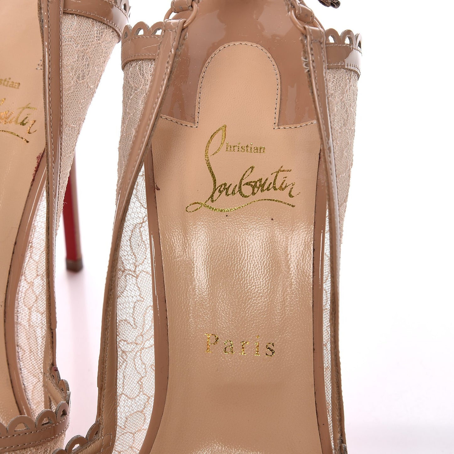 Patent Lace Hot Spring Butterfly 100 Open Toe Pumps 41.5 Version Doudou