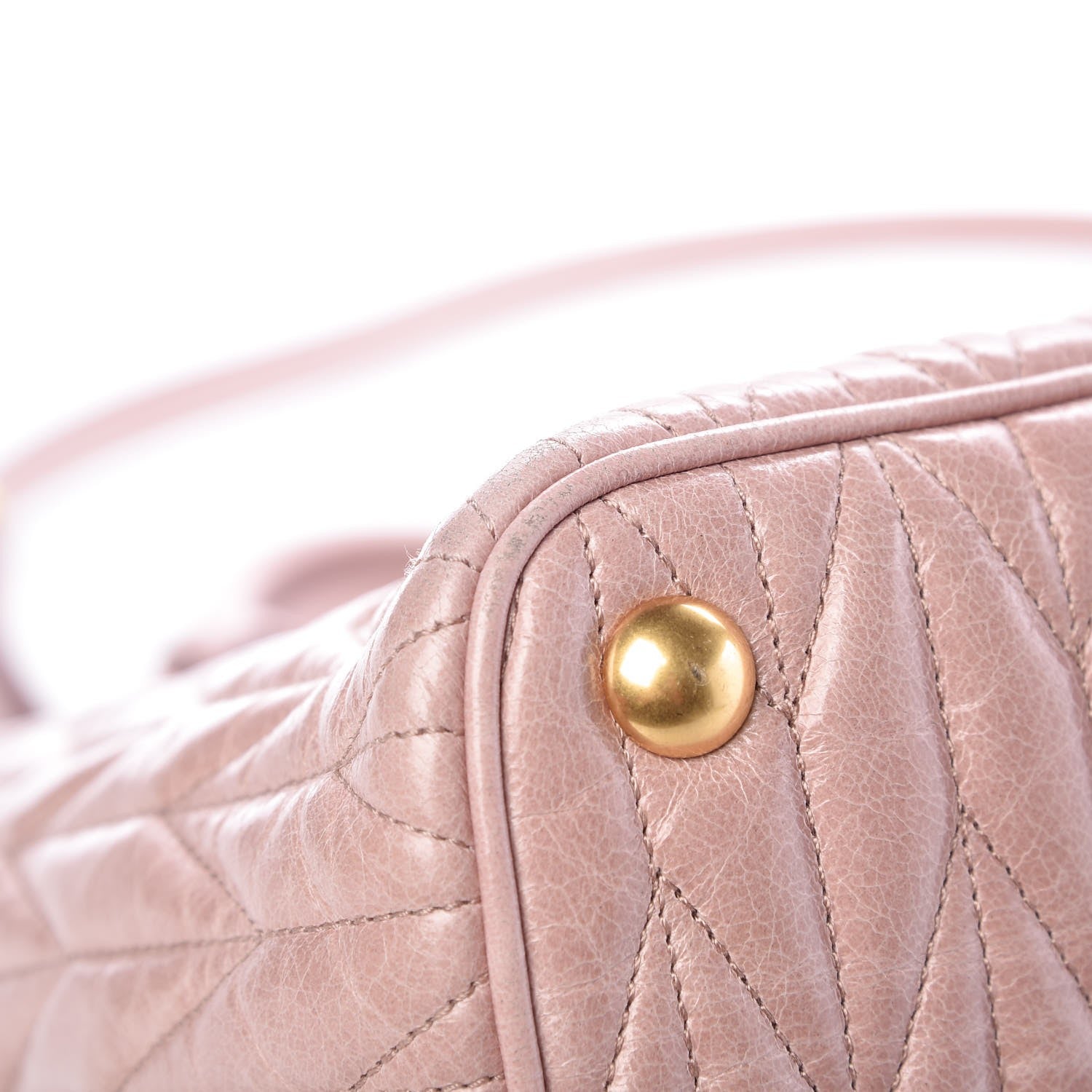 Miu Miu Vitello Shine Trapu Tote Mughetto 11 of 15