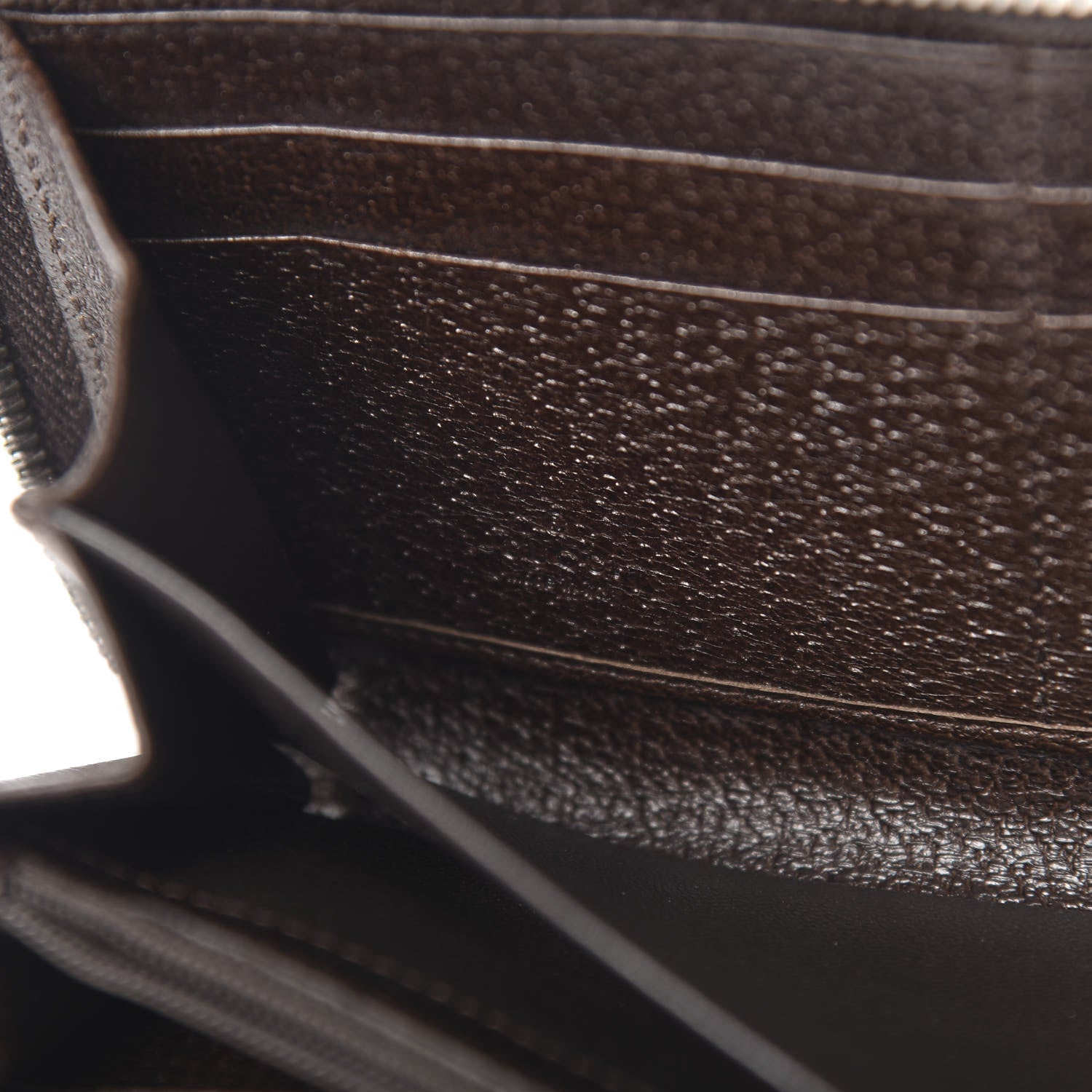 Gucci Monogram Metal Bar Zip Around Wallet Dark Brown 6 of 7