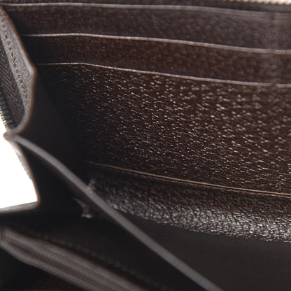 Gucci Monogram Metal Bar Zip Around Wallet Dark Brown 6 of 7
