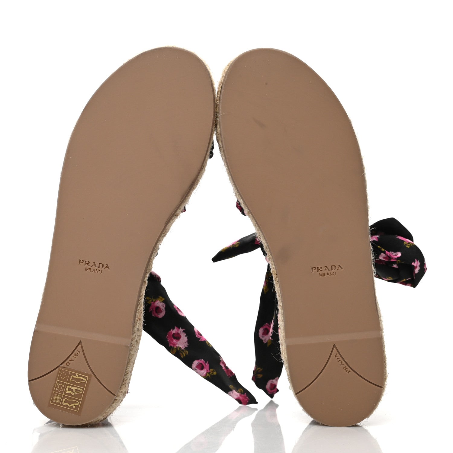 Prada Satin Printed Espadrille Sandals 36 Multicolor 5 of 8