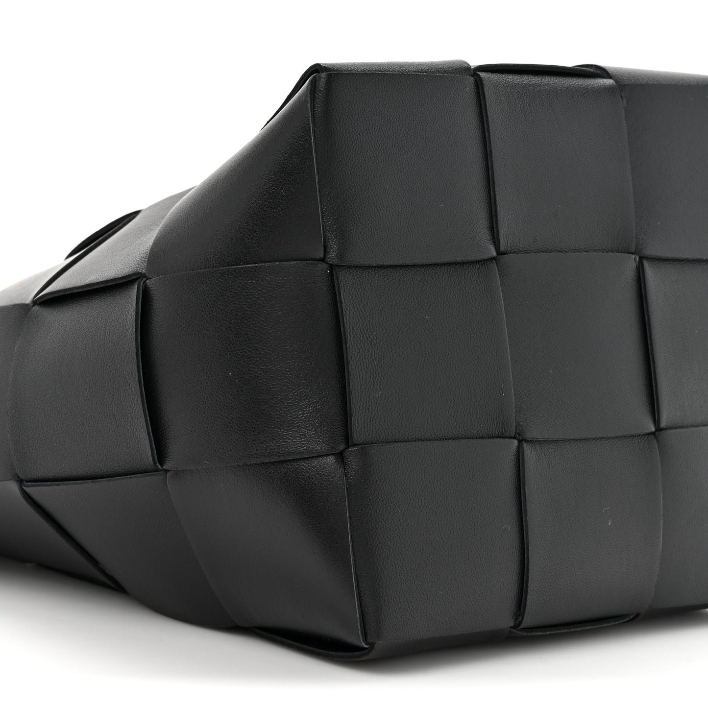 Nappa Maxi Intrecciato Cassette Bucket Bag Black