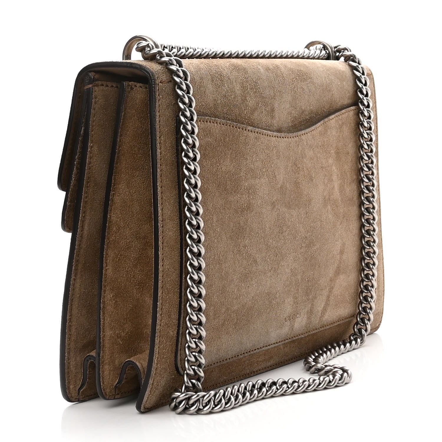 Gucci Suede Medium Dionysus Shoulder Bag Taupe 3 of 10