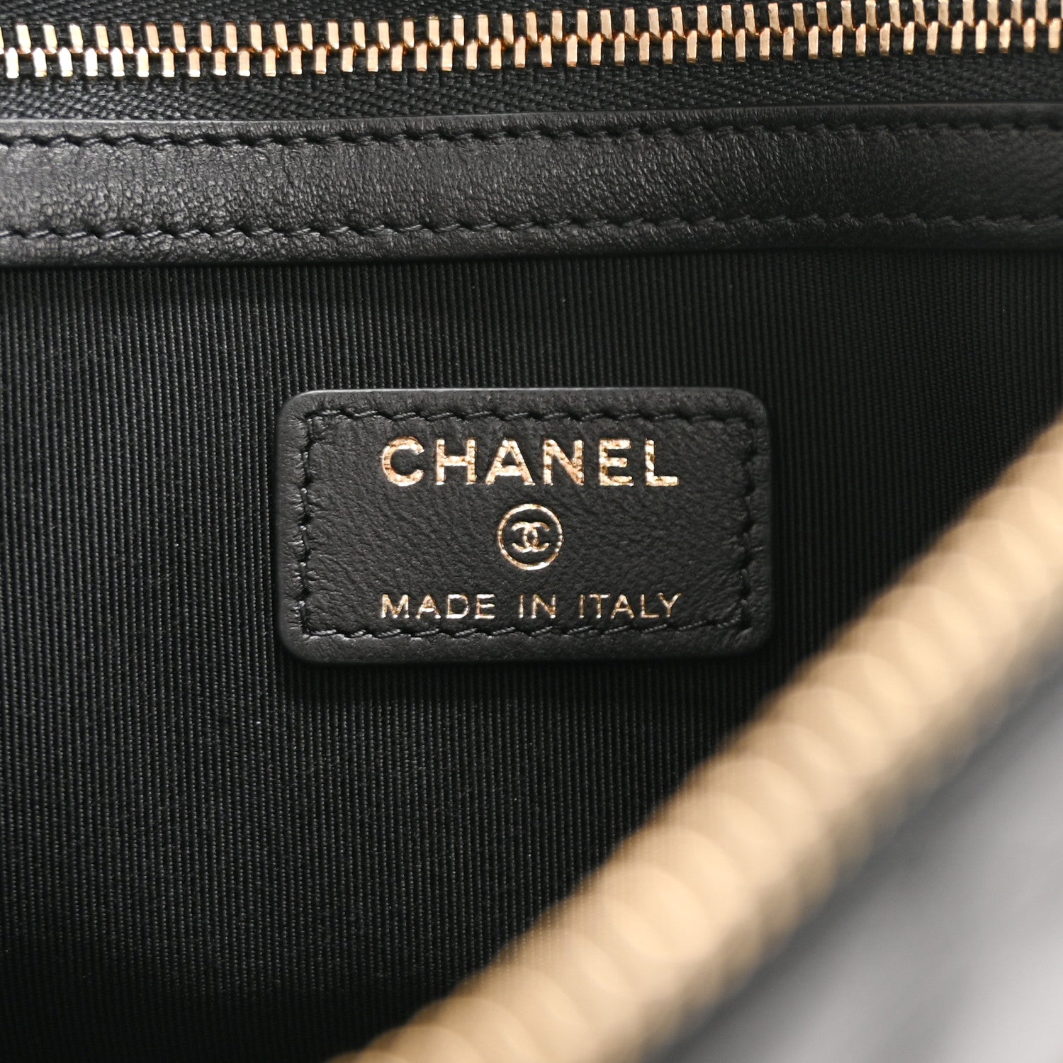 Chanel Lambskin Quilted Egyptian Amulet Zipped Pouch Black 6 of 8