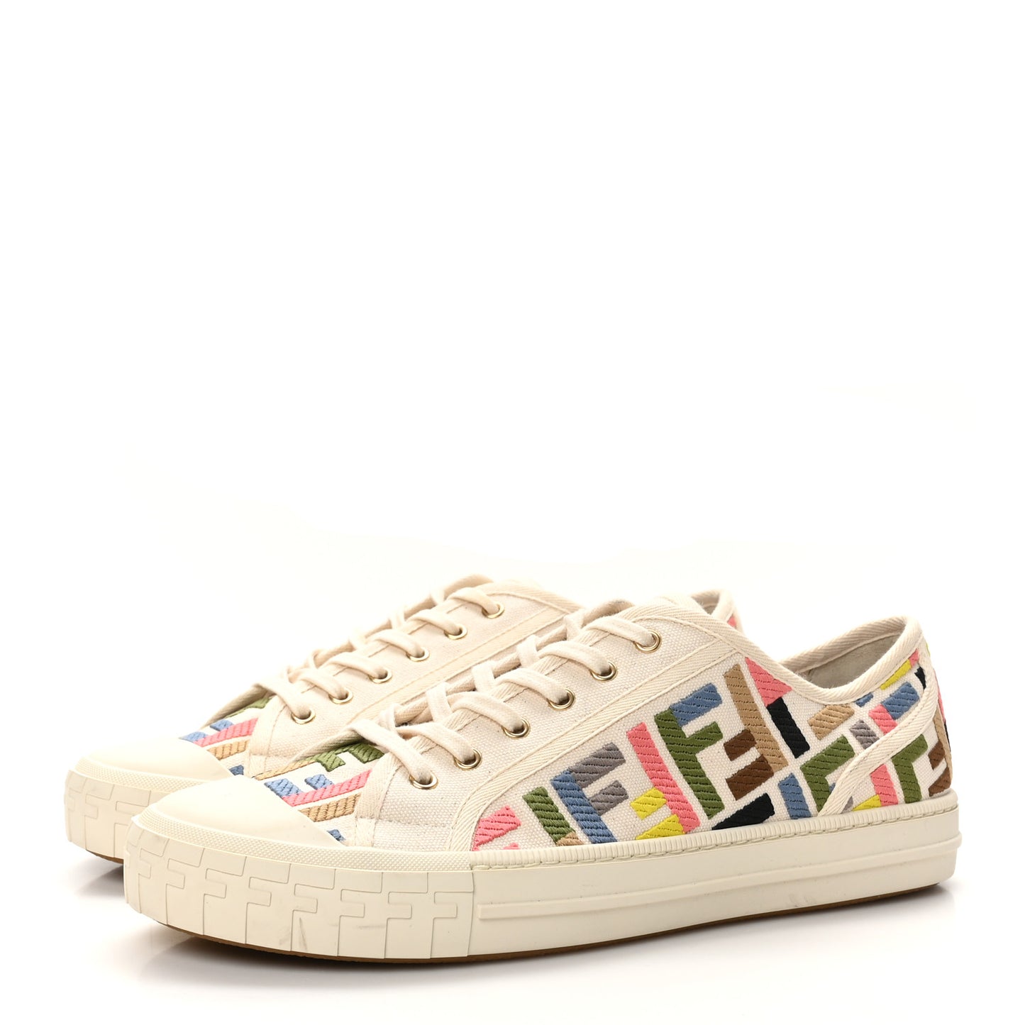 Kuban Canvas FF Womens Domino Low Top Sneakers 41 Grezzo Multicolor Latte