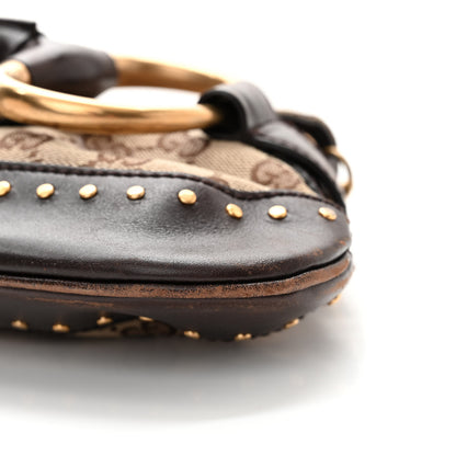 Gucci Monogram Horsebit Clutch Dark Brown 10 of 18