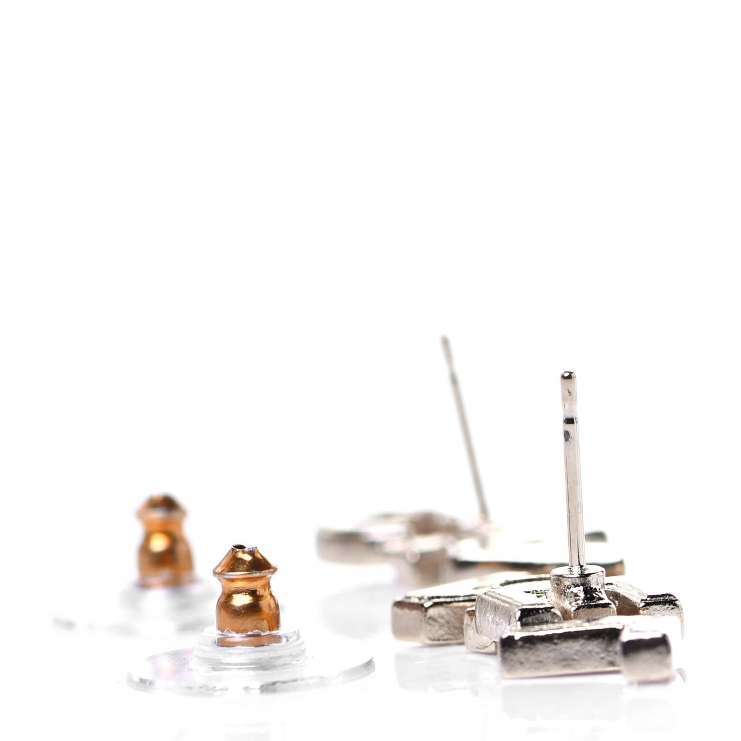 Crystal Pearl Signature Stud Earrings Gold