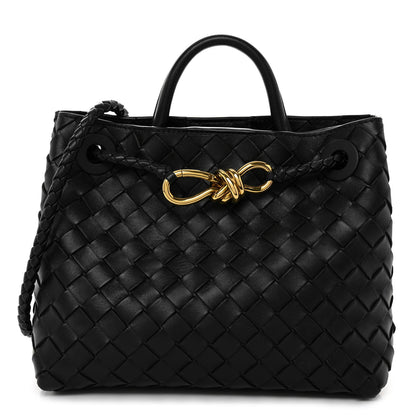 Bottega Veneta Nappa Intrecciato Small Andiamo Shoulder Bag Black 1 of 10