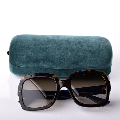 Gucci Oversize Square Web GG 0036S Sunglasses Tortoise 9 of 9