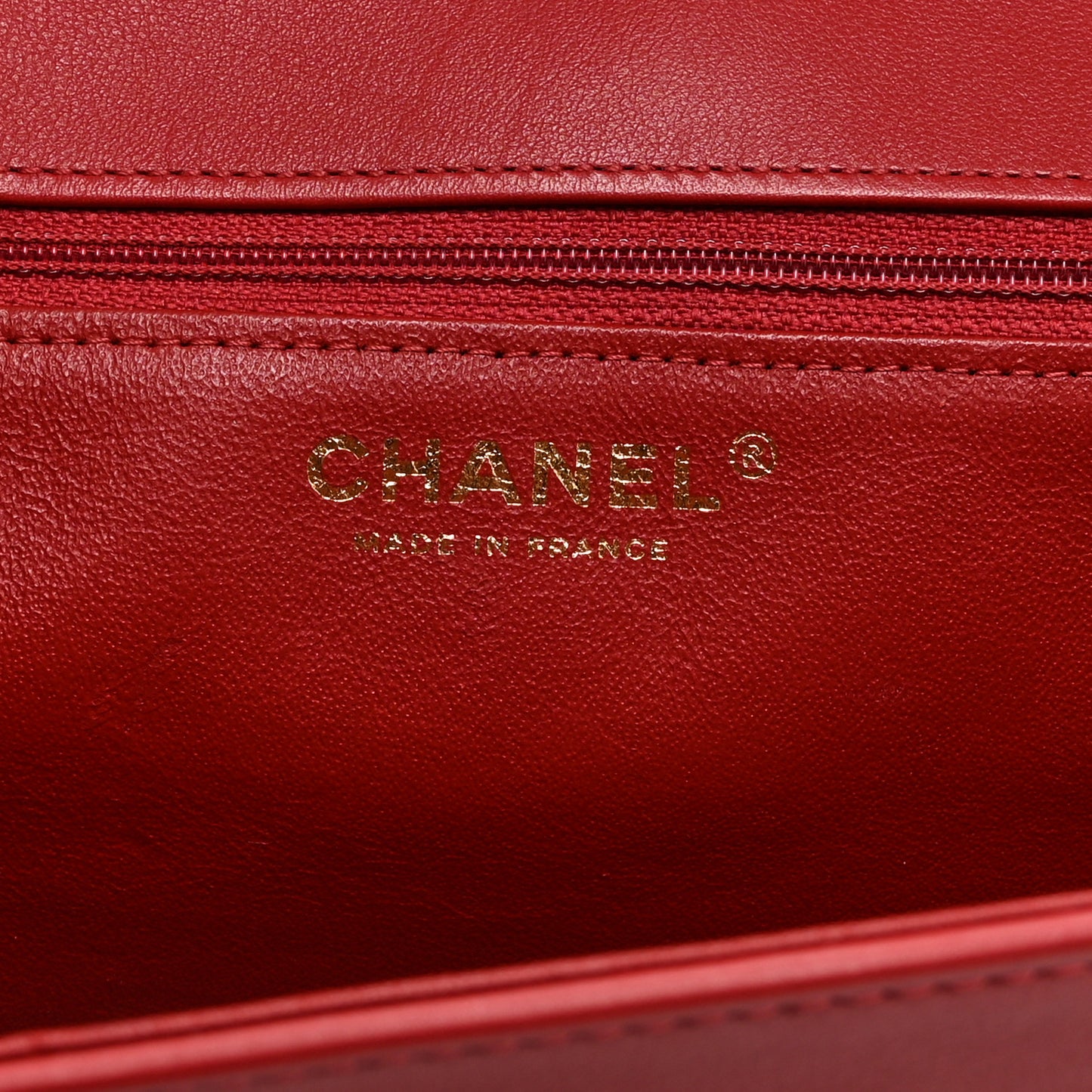 Calfskin Quilted Chevron In The City Bag Red