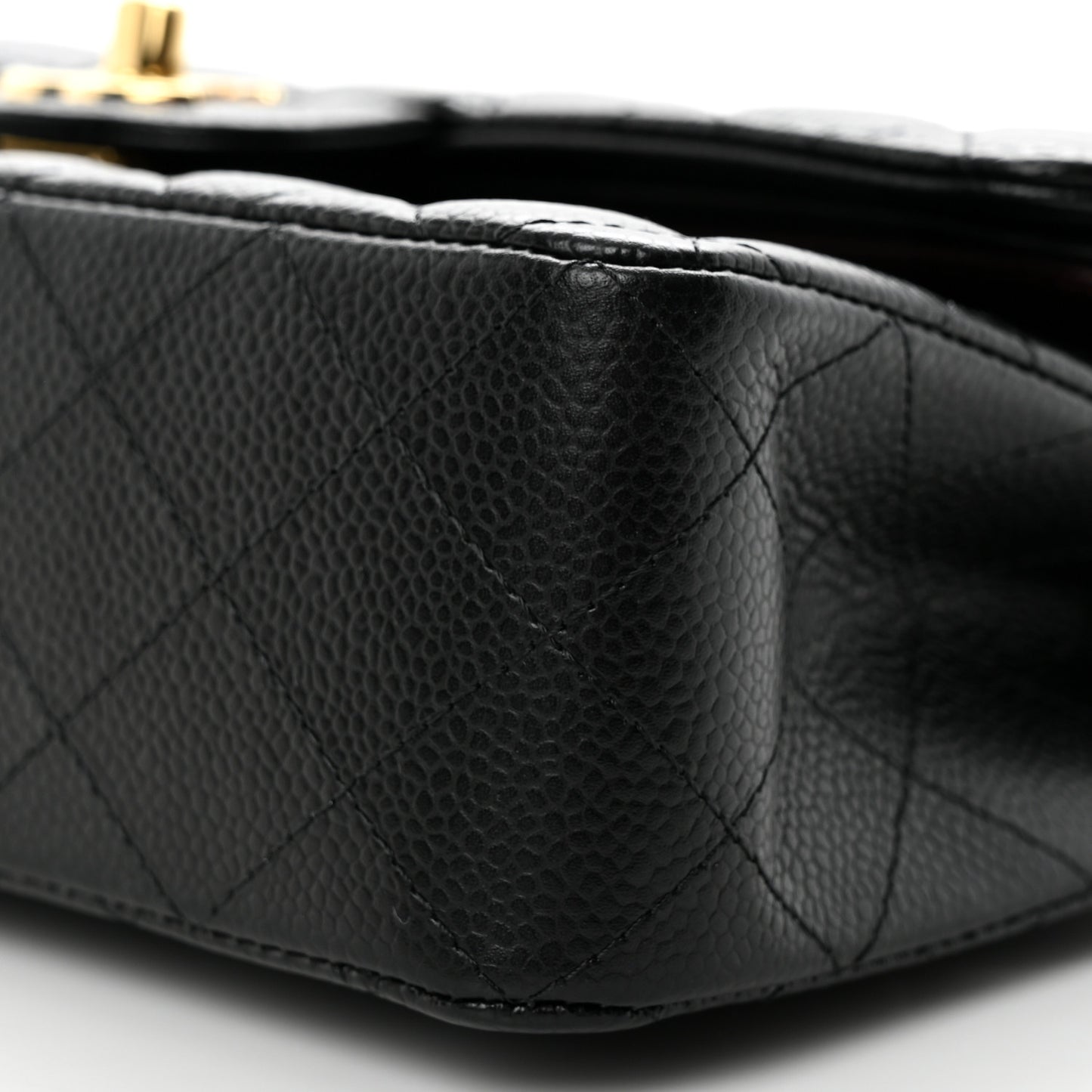Caviar Quilted Small Double Flap Black