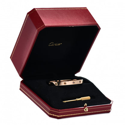 Cartier 18K Pink Gold Sapphire Garnet Amethyst LOVE Bracelet 17 5 of 5