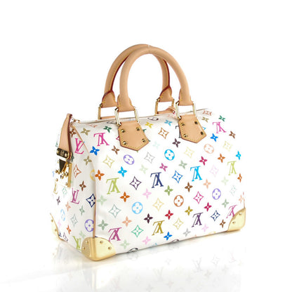 Louis Vuitton Monogram Multicolor Speedy 30 White 3 of 8
