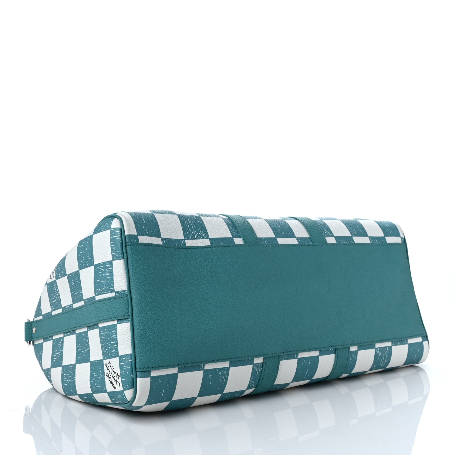 Louis Vuitton Calfskin Damier Keepall Bandouliere 45 Teal 4 of 8