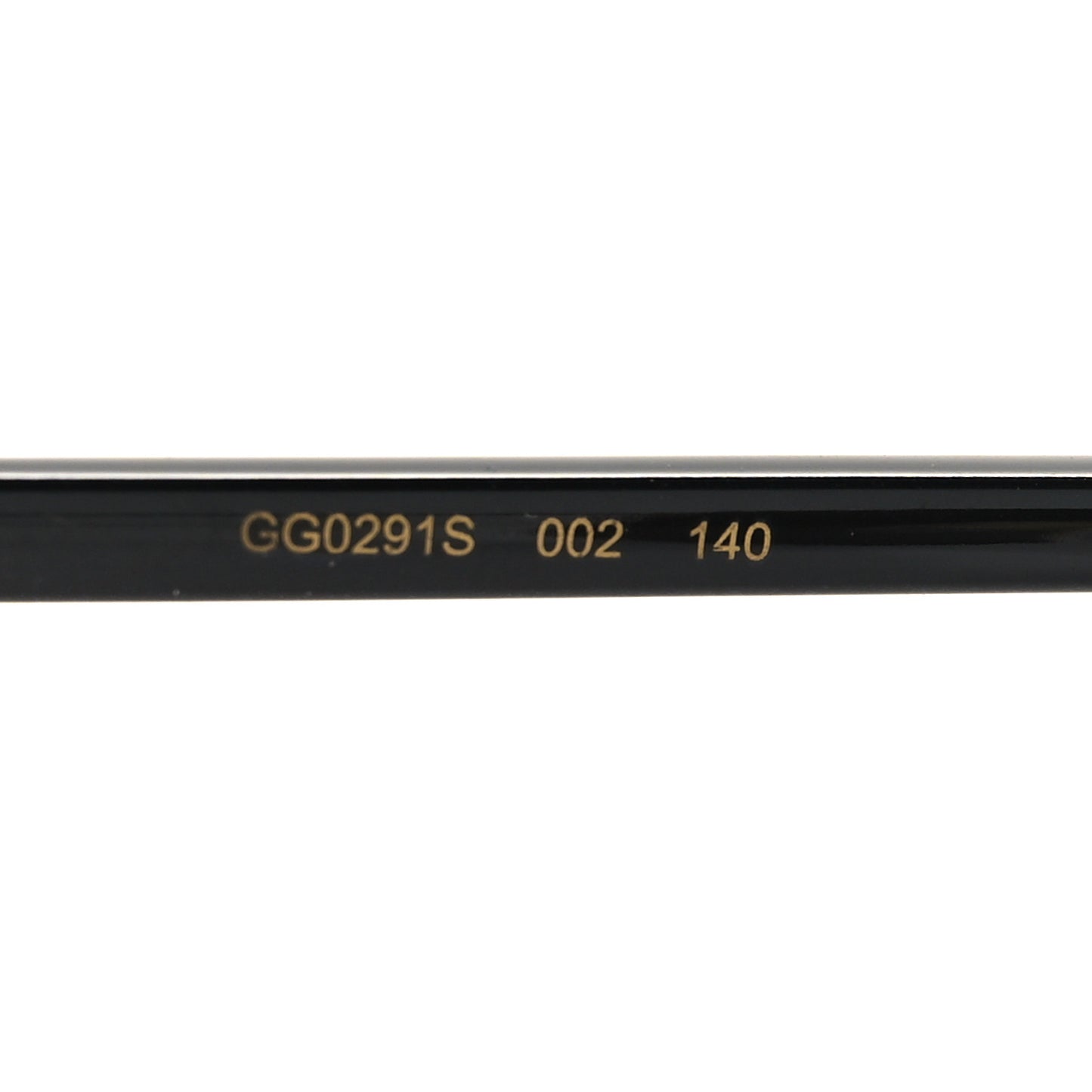 Metal Rimless Square Sunglasses GG0291S Black Gold