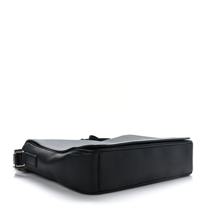 Burberry Grainy Calfskin Embossed Bruno Messenger Black 4 of 8