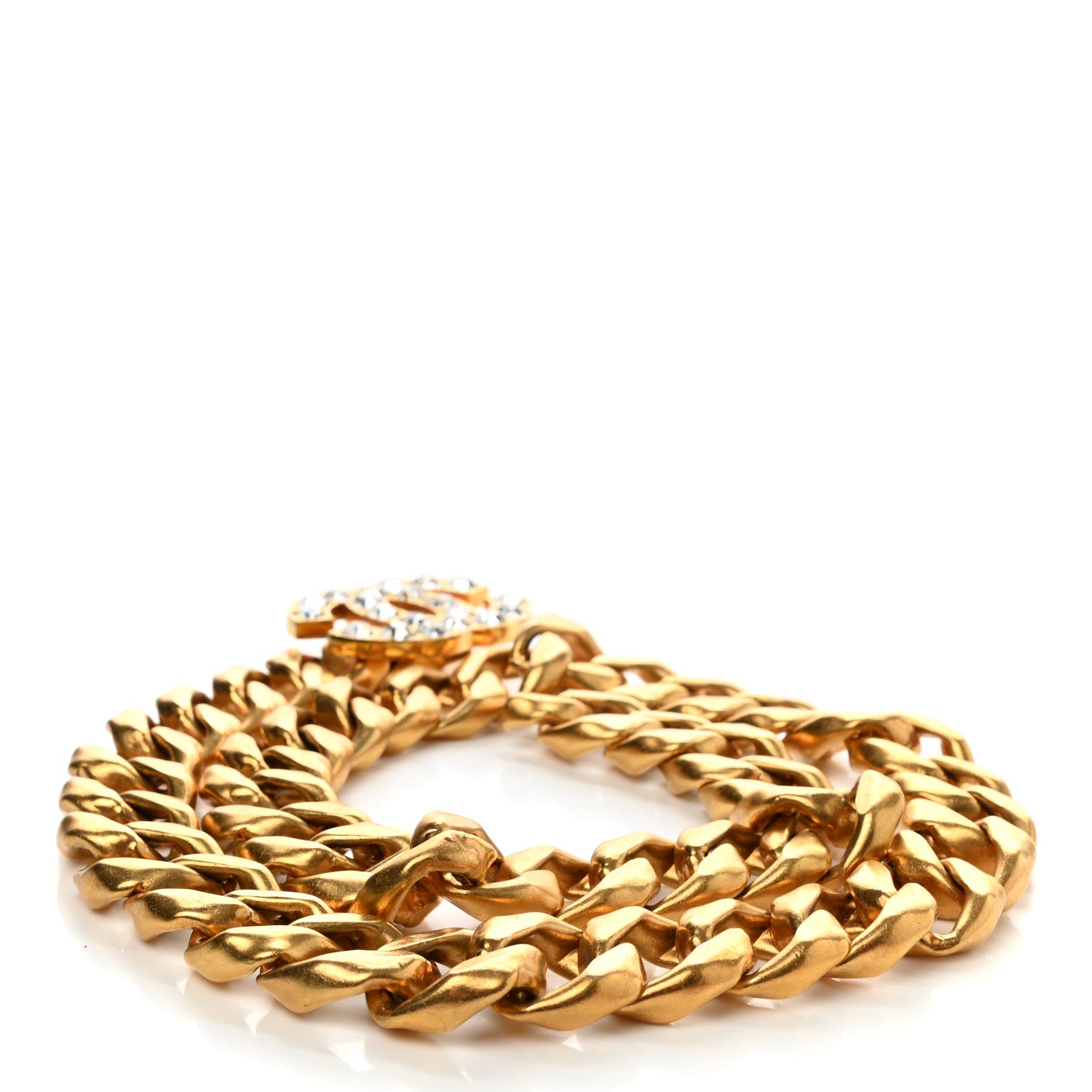 Chanel Crystal CC Chain Link Belt Gold 2 of 6