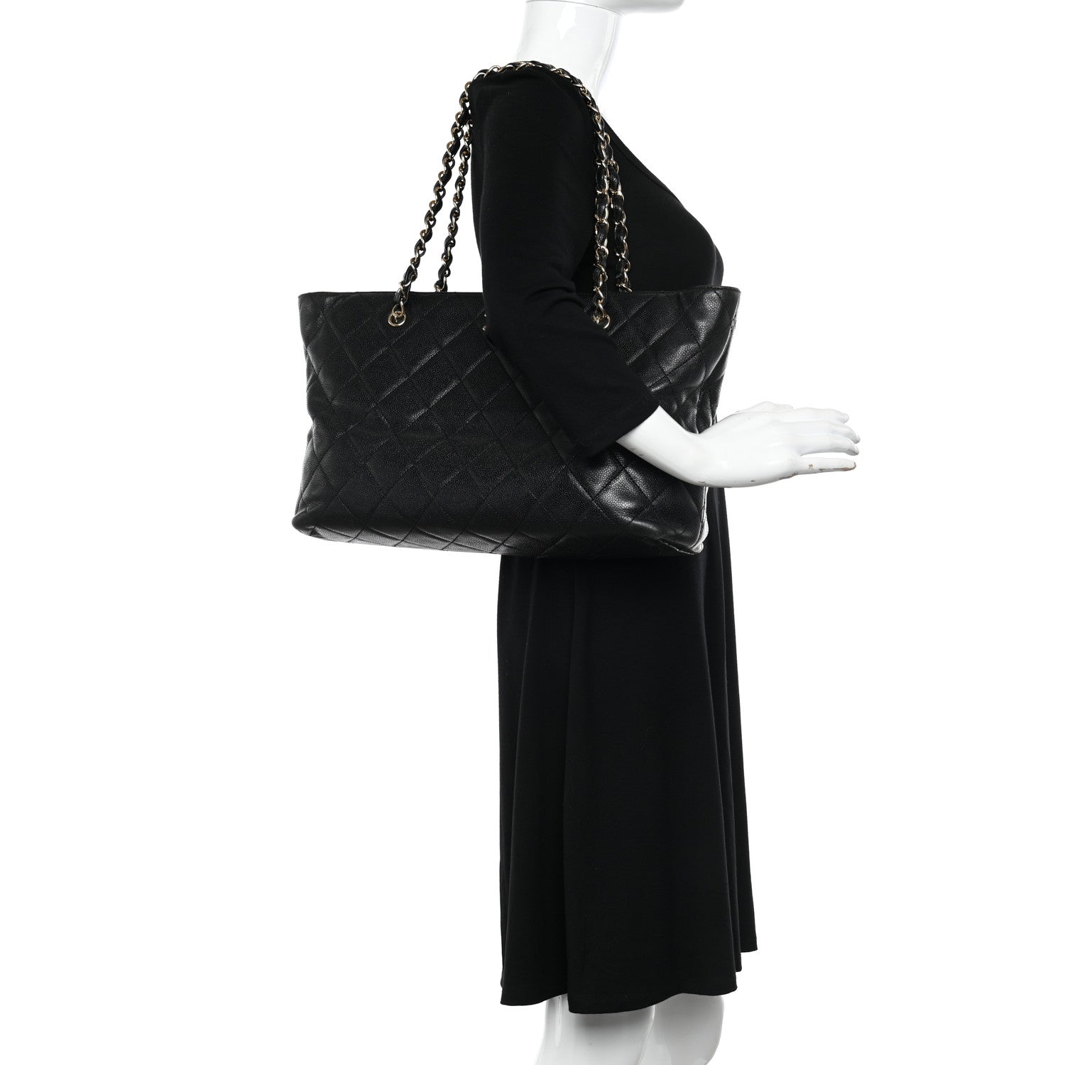 Chanel Caviar Quilted Shopping Tote Black 2 of 17