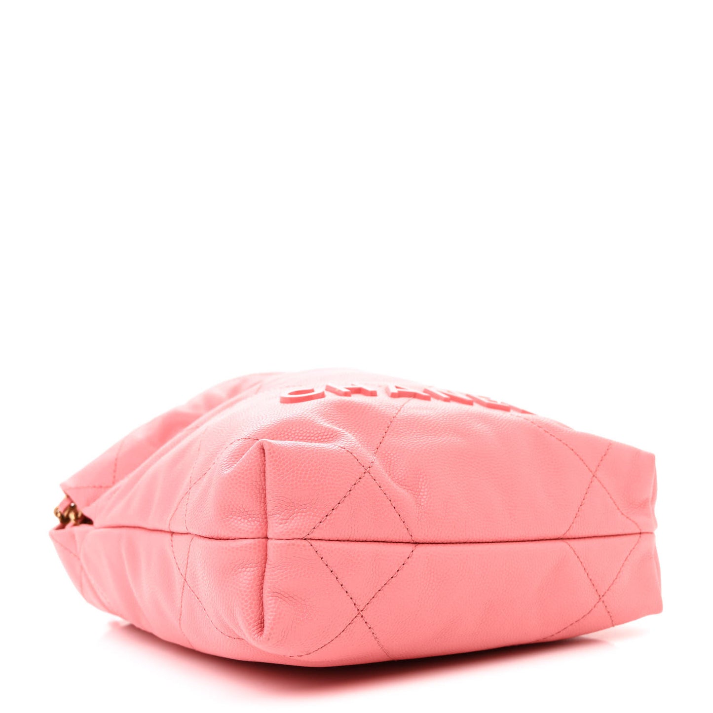 Shiny Caviar Quilted Mini Chanel 22 Coral