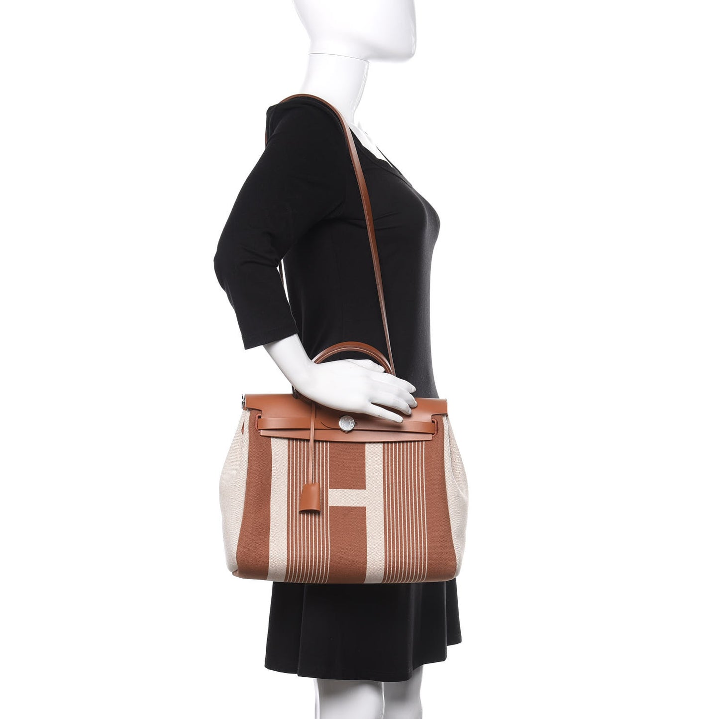 Vache Hunter Toile H Vibration Herbag Zip Retourne 31 PM Fauve Ecru Beige