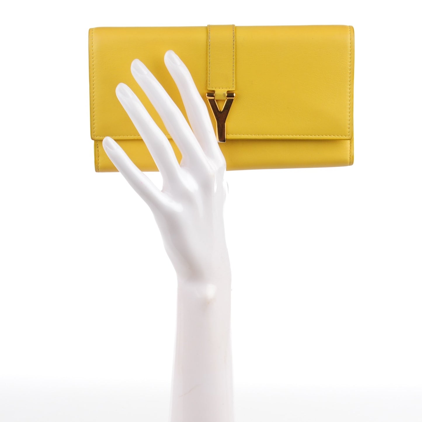 Calfskin Classic Y Ligne Wallet Yellow