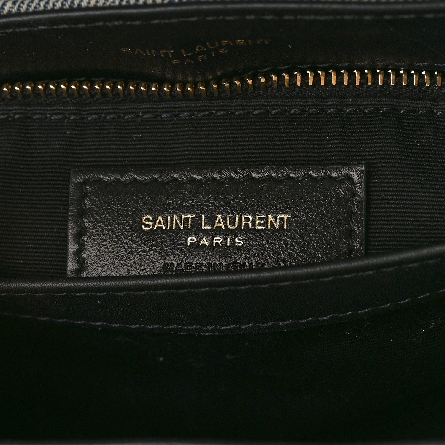 Saint Laurent Denim Y Quilted Monogram Toy Loulou Crossbody Bag Grey 6 of 9