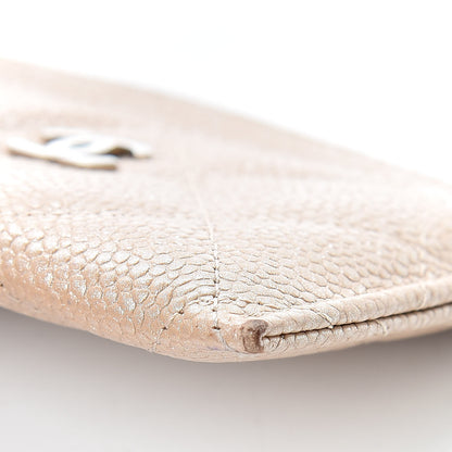Chanel Iridescent Caviar Quilted Card Holder Beige 10 of 13
