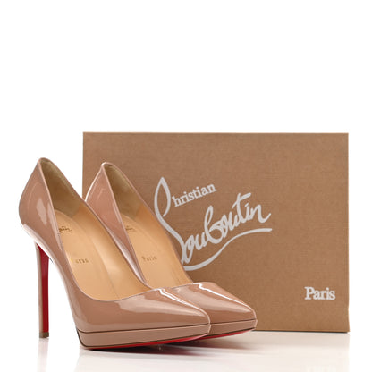 Christian Louboutin Patent Pigalle Plato 120 Pumps 39.5 Nude 8 of 8