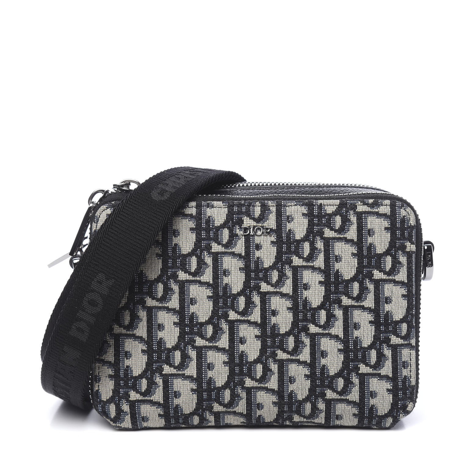 Christian Dior Oblique Pouch Navy Blue 1 of 11