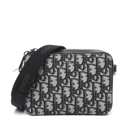Christian Dior Oblique Pouch Navy Blue 1 of 11