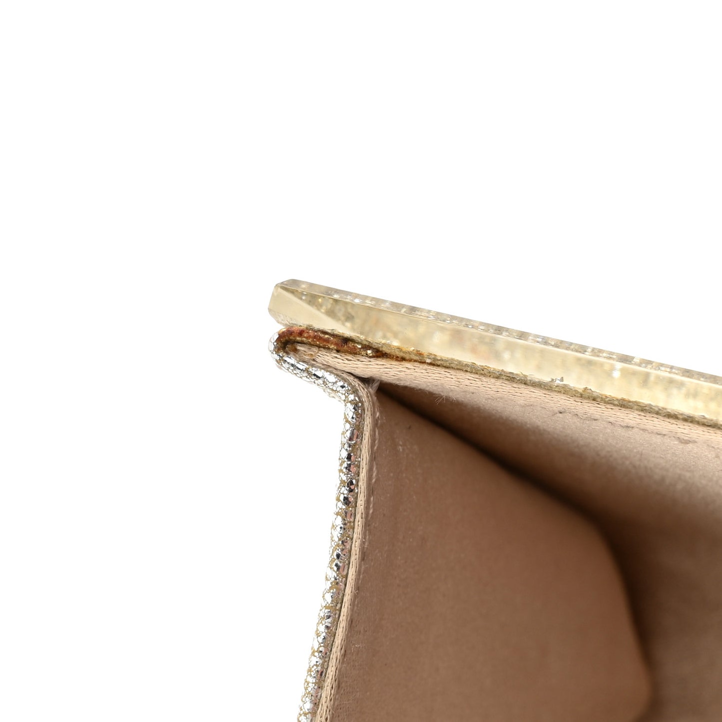 Acrylic Glitter Candy Clutch Platinum Ice