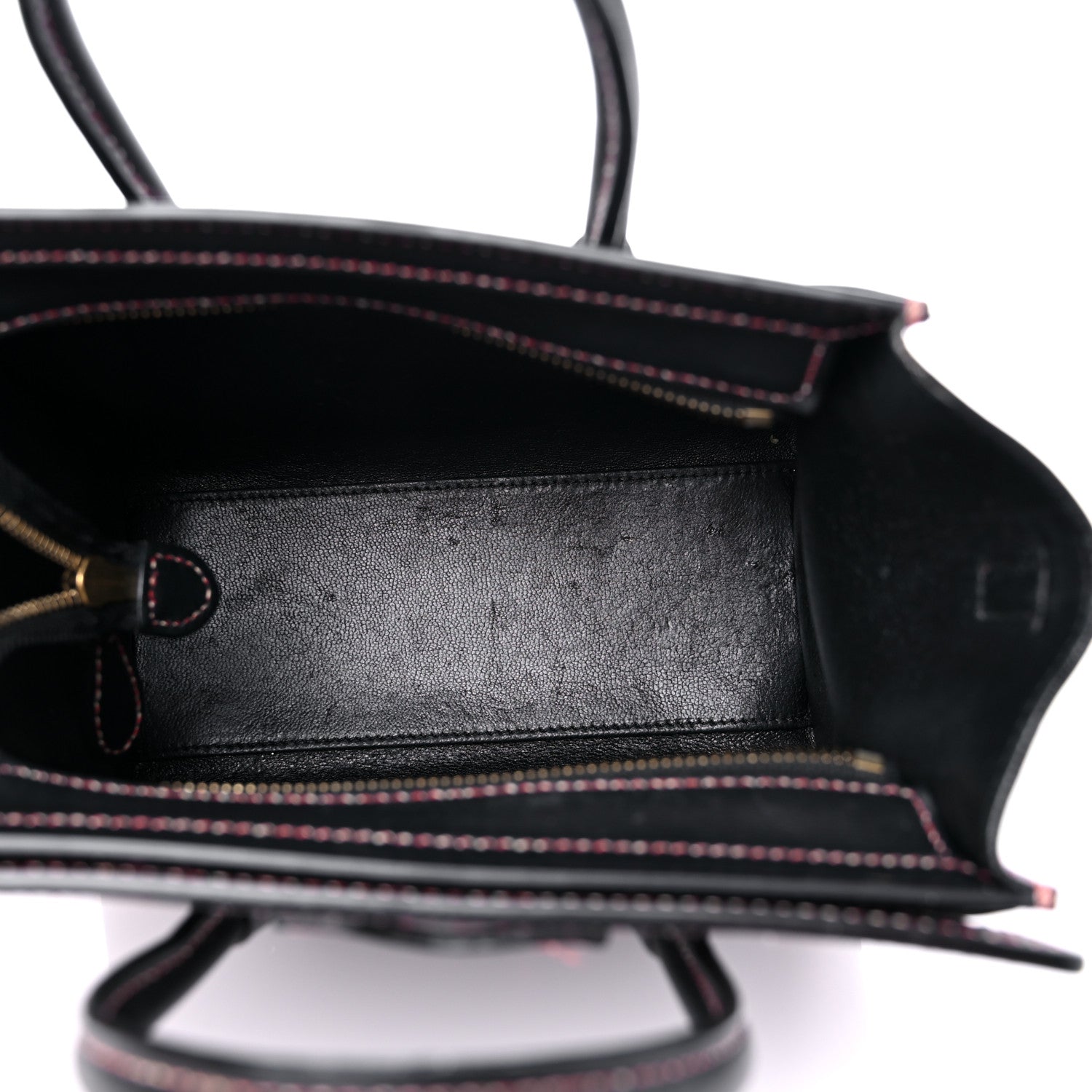 Celine Shiny Smooth Calfskin Stitched Nano Luggage Black Multicolor 5 of 18