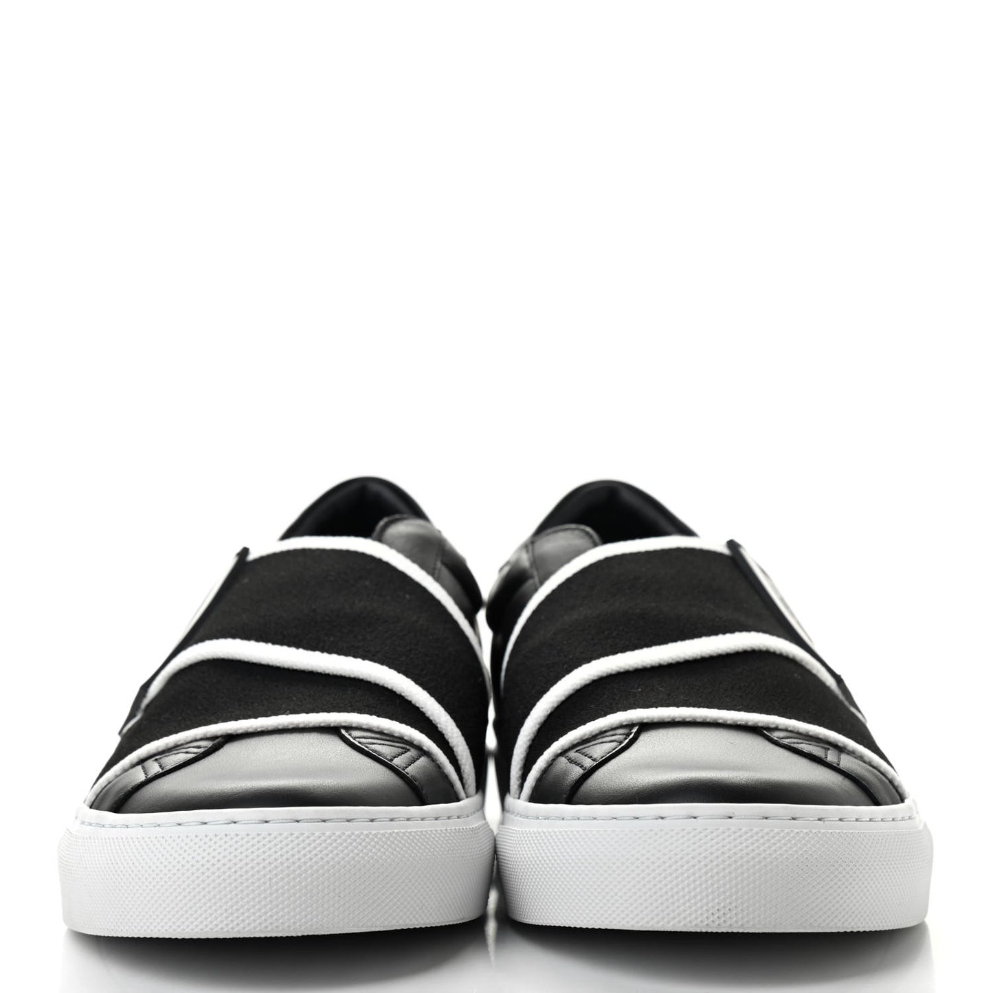 Calfskin Velcro Band Mens Urban Street Sneakers 41 Black