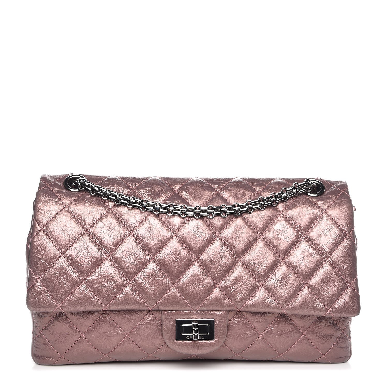 Chanel Metallic Aged Calfskin Quilted 2.55 Reissue 226 Flap Light Purple 1 of 8