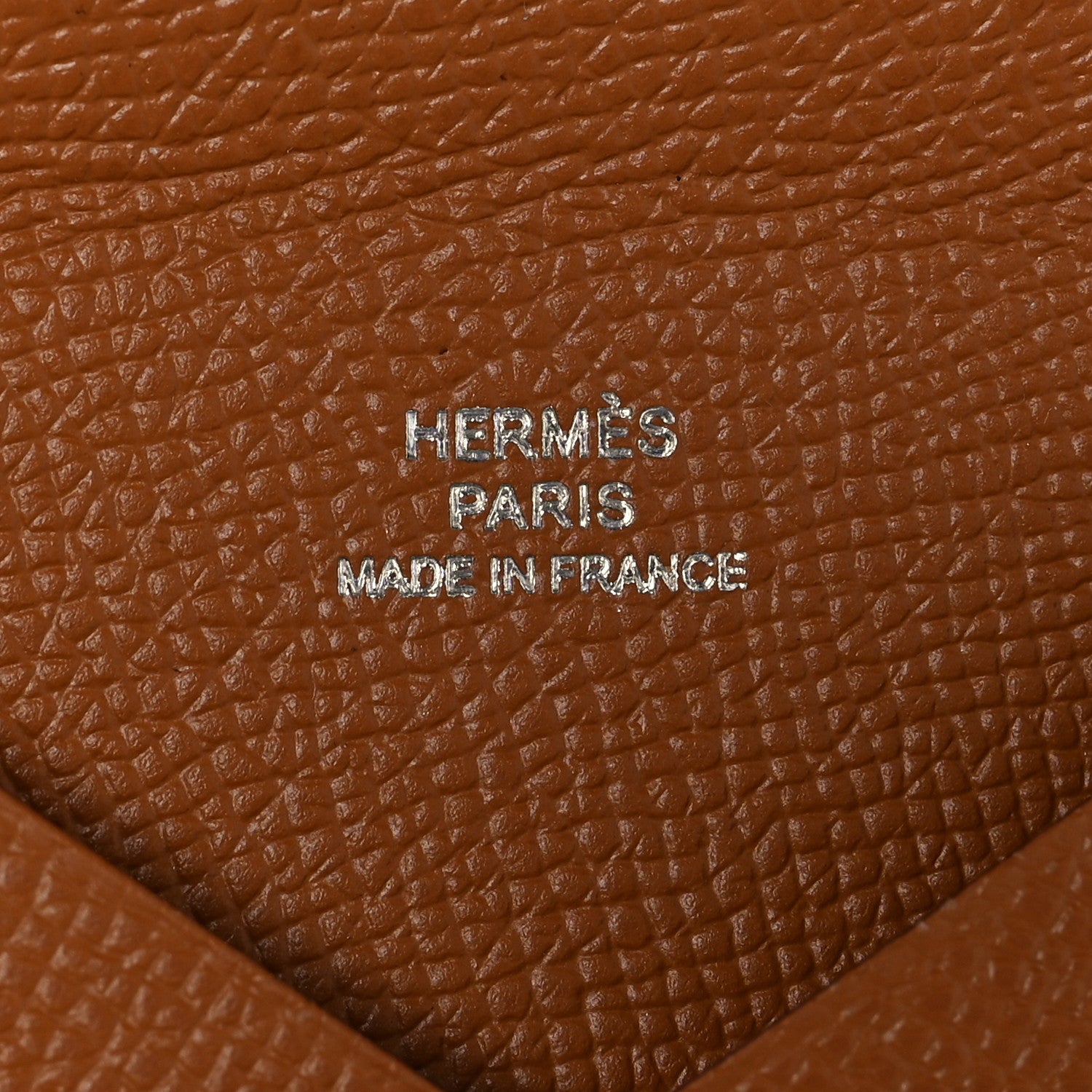 Hermes Epsom Calvi Card Case Gold 6 of 10
