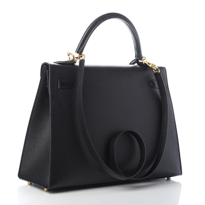 Hermes Epsom Kelly Sellier 32 Black 3 of 10