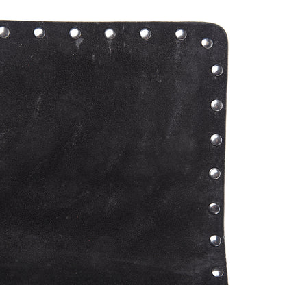 Valentino Garavani Craquele Nappa Large Rockstud Spike Shoulder Bag Black 6 of 10