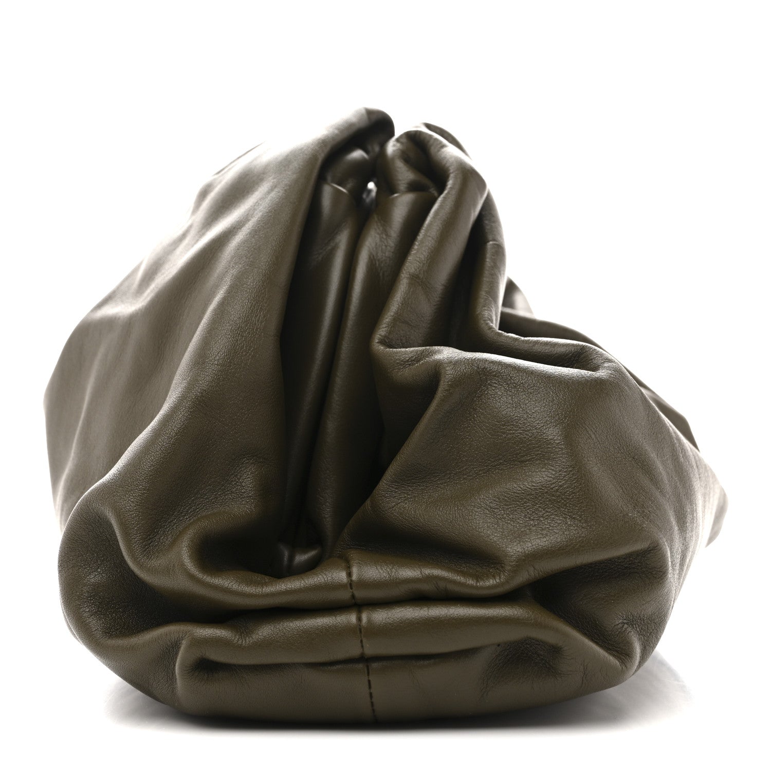 Bottega Veneta Smooth Butter Calf The Pouch Oversized Clutch Kaki Fondent 10 of 10