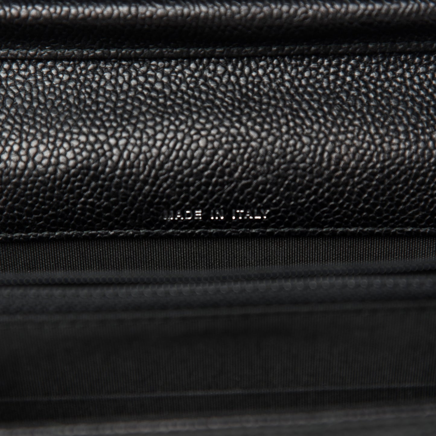 Caviar Chevron Quilted Square Wallet On Chain WOC Black