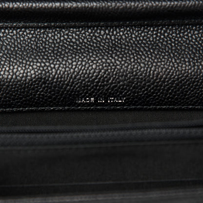 Chanel Caviar Chevron Quilted Square Wallet On Chain WOC Black 9 of 11