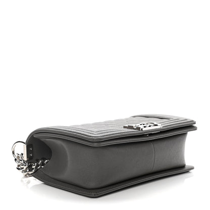 Chanel Caviar Quilted Medium Boy Flap Grey 4 of 12