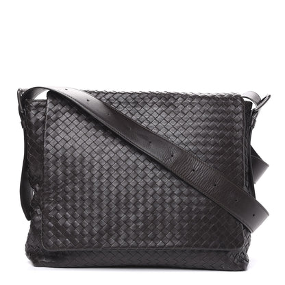 Bottega Veneta Nappa Intrecciato Messenger Bag Ebano 1 of 11