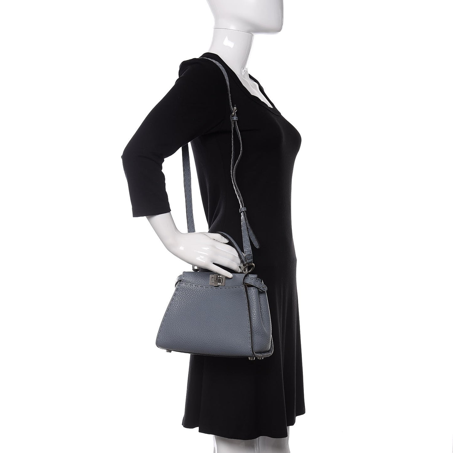 Calfskin Romano Selleria Bi-Color Mini Peekaboo Iconic Satchel Tempesta Bordeaux