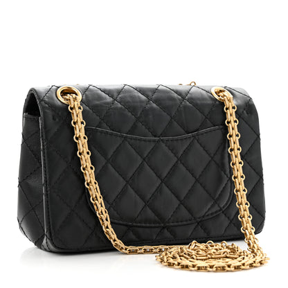 Chanel Aged Calfskin Quilted 2.55 Reissue Mini Flap Black 2 of 13