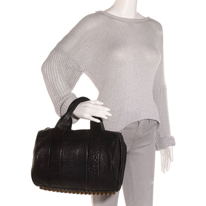 Alexander Wang Pebbled Lambskin Rocco Black Antique Brass Hardware 2 of 8