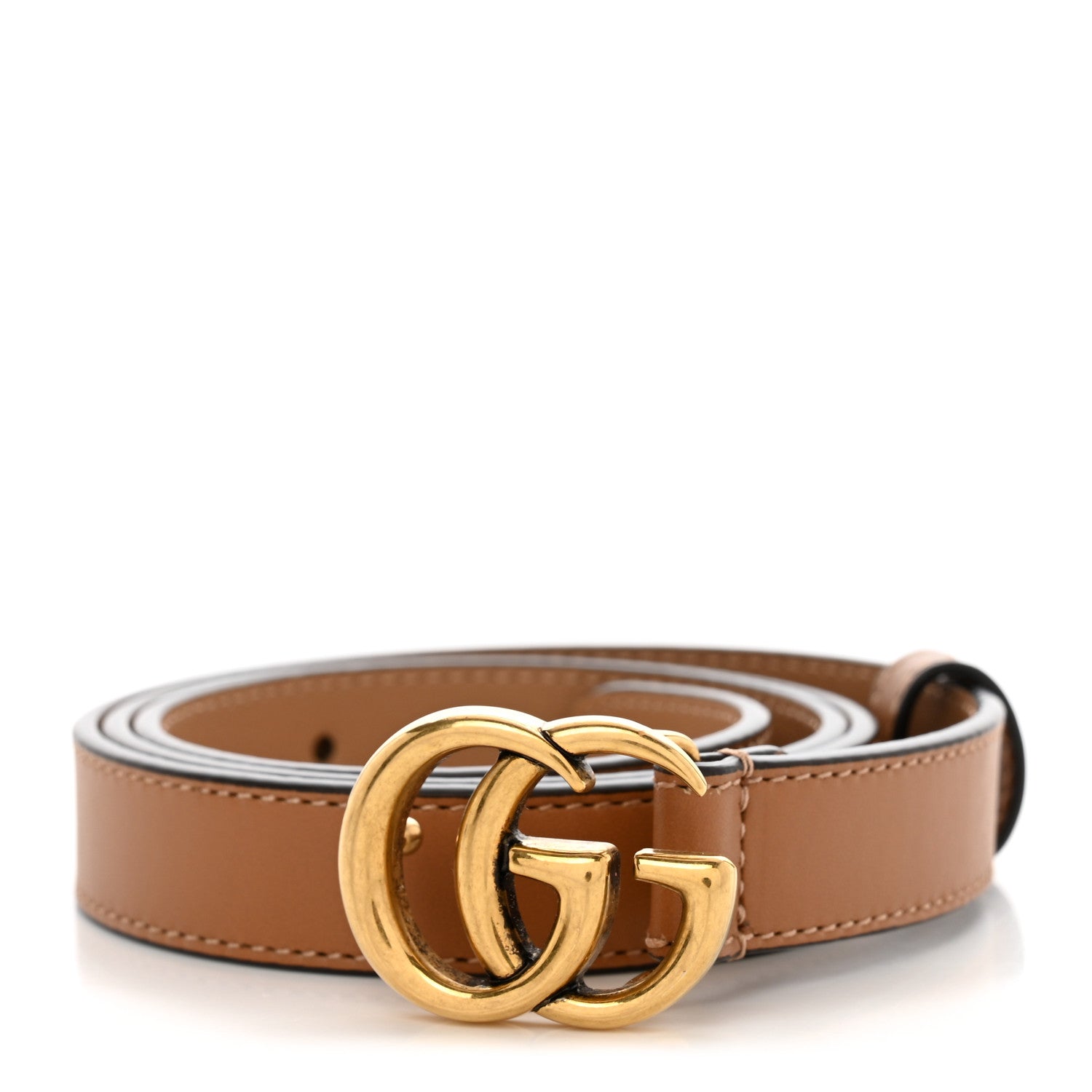 Gucci Moon Calfskin Double G 20mm Belt 80 32 Natural Tan 1 of 6