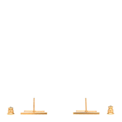 Fendi Metal Baguette Earrings Gold 3 of 5